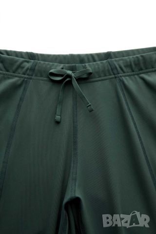Мъжки спортен панталон по тялото Zara, Тъмнозелен, L, снимка 3 - Панталони - 45675571