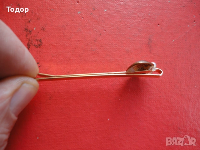 Позлатена игла щипка за вратовръзка 4, снимка 3 - Други - 53042945