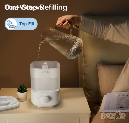 Овлажнител LEVOIT Classic 160 Top-Fill Ultrasonic Cool Mist Humidifier, снимка 4 - Овлажнители и пречистватели за въздух - 52743907