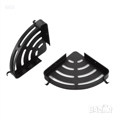 Комплект от 2 ъглови рафта за баня, метал, 22,5 x 4,5 x 30,6 см, снимка 2 - Други стоки за дома - 52618144