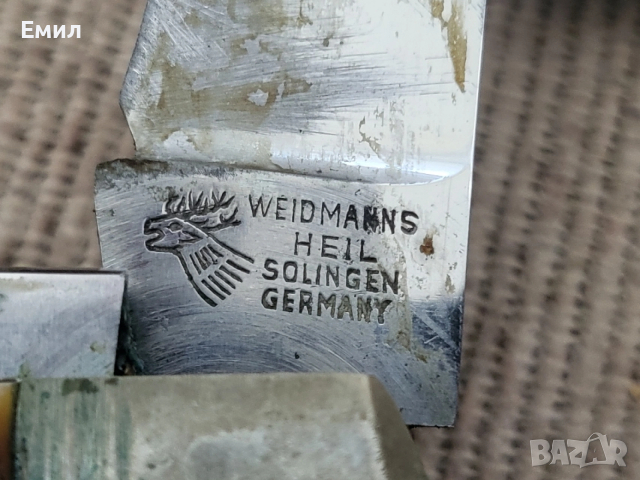 Колекционерски сгъваем нож WEIDMANNS HEIL SOLINGEN , снимка 3 - Колекции - 53746871