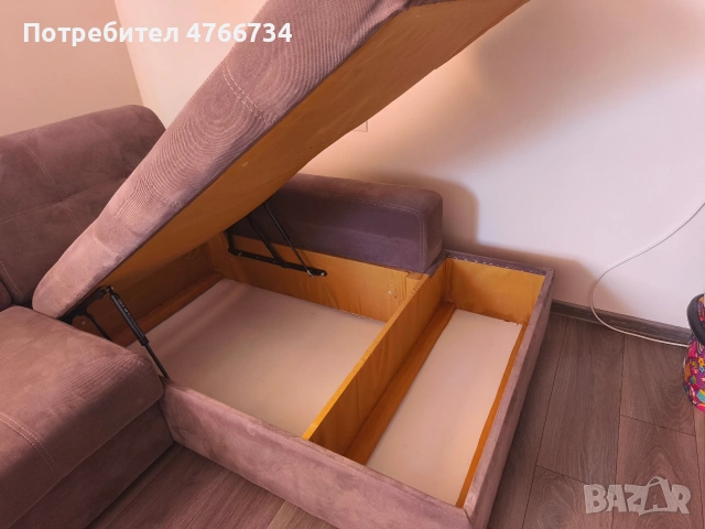 Ъглов диван с функция за сън , снимка 5 - Дивани и мека мебел - 53849510