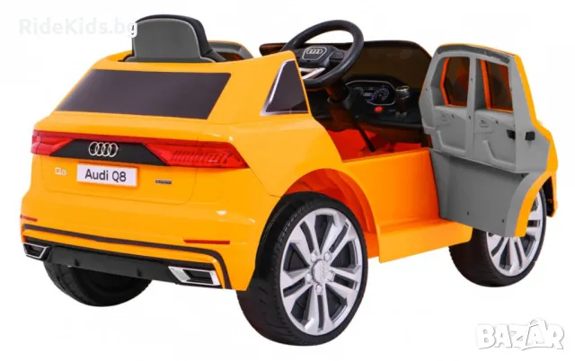 Audi Q8 12V – Детски акумулаторен джип, Жълт, EVA гуми, снимка 6 - Детски велосипеди, триколки и коли - 50423440