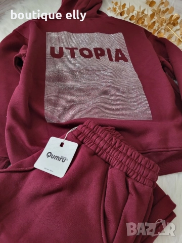 ватирана блуза с камъчета, снимка 2 - Блузи с дълъг ръкав и пуловери - 51476917