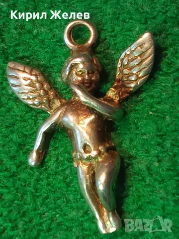 ФИГУРАЛЕН СРЕБЪРЕН ПЕНДАНТ АМУРЧЕ / АНГЕЛЧЕ СРЕБРО 925 РЪЧНА АР НУВО СТИЛ МАЙСТОРСКА РАБОТА 19466, снимка 17 - Колиета, медальони, синджири - 50056528