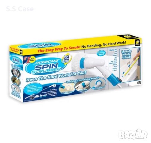 Електрическа четка за почистване на баня Spin scrubber, снимка 2 - Други стоки за дома - 45538974