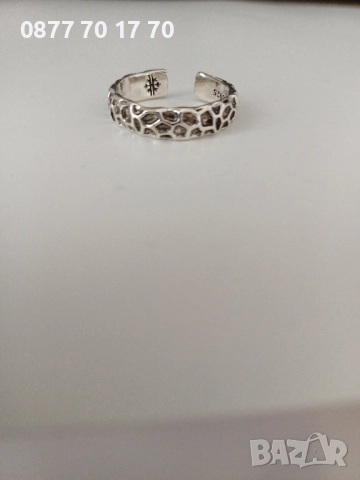 Сребърен пръстен-халка 925 чистота на пробата, снимка 7 - Пръстени - 52179122