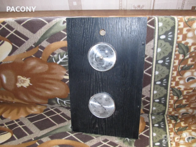 БАРОМЕТЪР + ТЕРМОМЕТЪР  45х25см, снимка 3 - Други ценни предмети - 51314655