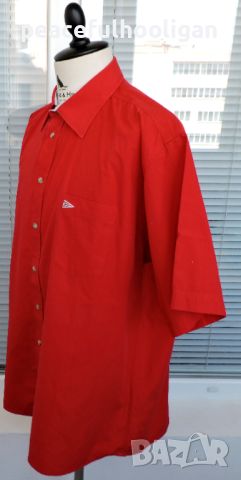 Paul Smith - елегантна  мъжка  маркова червена риза с къс ръкав размер XXL , снимка 9 - Ризи - 45269137
