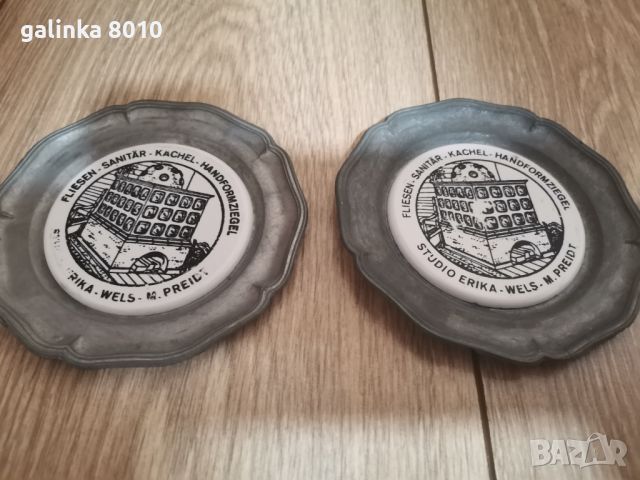 Стари Немски цинкови чинийки, снимка 2 - Антикварни и старинни предмети - 46460130
