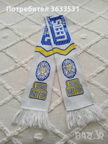 Оригинален футболен шал на Лийдс Юнайтед Leeds United, снимка 2 - Футбол - 51553810