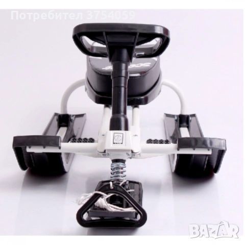 Зимна шейна с кормило, предни и задни ски и метална спирачка Mustang, снимка 4 - Други - 53076939