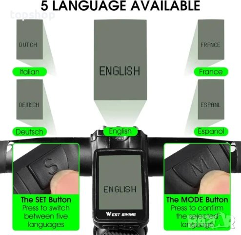 Компютър, скоростомер за велосипед ICOCOPRO Велосипеден компютър с USB акумулаторен километраж..., снимка 2 - Части за велосипеди - 50502359