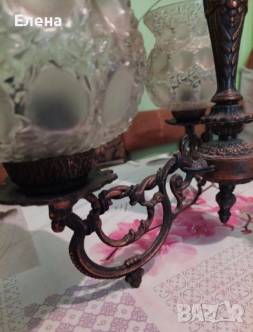 Абажур от ковано желязо, снимка 2 - Лампи за таван - 54204102