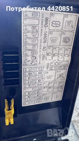 Контролен Модул (Бушонно Табло BSI / BSM ) за Ford Focus - 98AG-14A076-AG /  518261300 / 98AG-14A067, снимка 2 - Части - 50445345