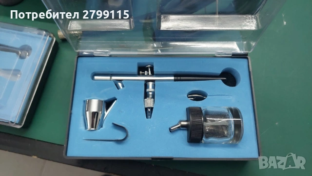 Аерограф компресор комплект AS18K, снимка 4 - Друга електроника - 54267283