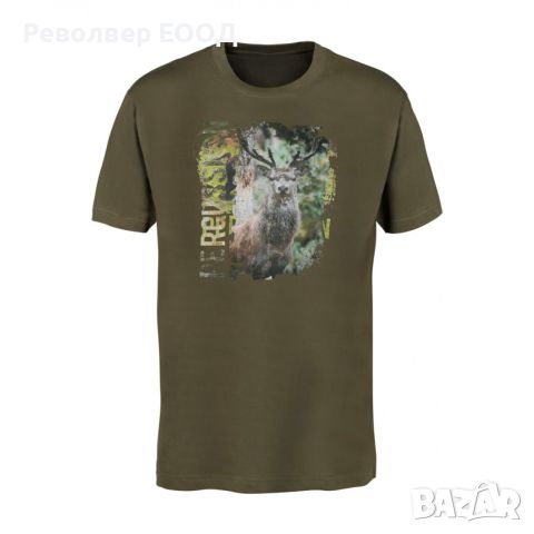 Тениска Percussion - Silkscreen-printed, в цвят Khaki/Елен, снимка 1 - Екипировка - 45337655