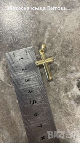 Златна висулка кръст 14к / 1.54 гр., снимка 3 - Колиета, медальони, синджири - 45209397