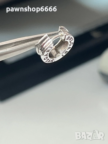 Златна обеца 14 карата BVGARI, снимка 3 - Обеци - 51462331