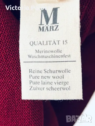 Голям пуловер/блуза MÄRZ Германия гладък мериносс 100%, снимка 8 - Пуловери - 47617036