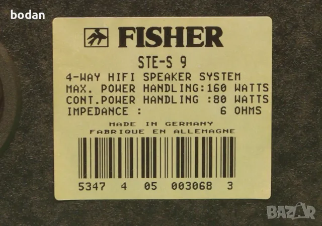 Fisher STE-S9, снимка 5 - Тонколони - 47600818