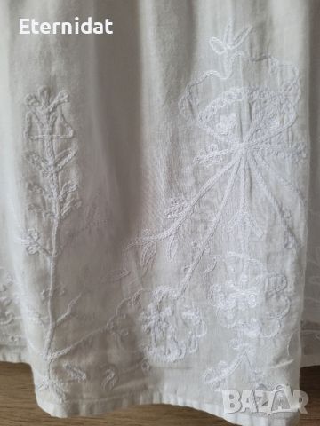 Бяла блуза с бродерии памучна материя , снимка 6 - Тениски - 45717943