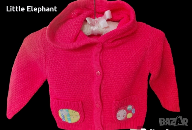 Жилетка за 12-18 мес мом с качулка калинка и пчеличка,Англия/нова