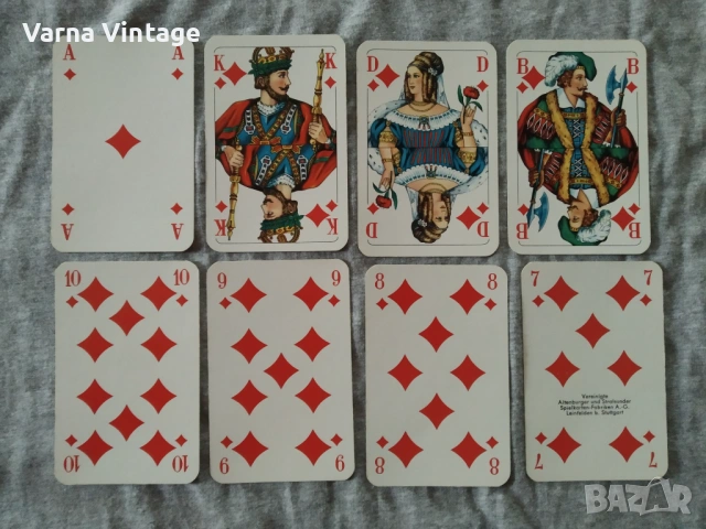 Колекционерски карти Continental Skat №1000 в оригиналната хартиена кутия. ASS Altenburger Германия, снимка 8 - Карти за игра - 54138555