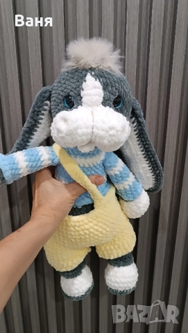 Плетено магаренце на една кука, снимка 4 - Плюшени играчки - 51762677