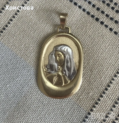 Златна висулка Богородица 14к.,3,23грама