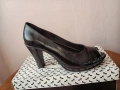 Нови!№40 Ест кожа Обувки висок ток, снимка 5