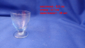 Ретро малки симпатични ракиени чашки, ръчна гравюра, син оттенък – 6 бр, снимка 2