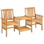 vidaXL Градински столове с маса за чай, 159x61x92 см, акация масив(SKU:45933, снимка 1 - Градински мебели, декорация  - 45469349