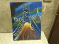 Картина пейзаж акрилни бои Мост -30х40см, снимка 3