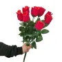 3752 Изкуствена червена роза за декорация, 65 см, снимка 1