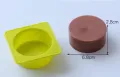 кръг нисък основа цилиндър силиконов молд форма блат сапун кексче гипс шоколад, снимка 3