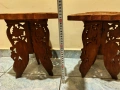 Прекрасни Сгъваеми Помощни Масички Дърворезба, снимка 7