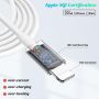 LETREALSUP iPhone кабел, MFI сертифициран 3M USB C към Lightning кабел, снимка 2