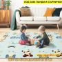 Двулицево детско килимче за игра - панди и сърнички - КОД 3886 ПАНДИ И СЪРНИЧКИ, снимка 4