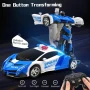Трансформираща се играчка кола робот, дистанционно, зареждаема батерия USB type A, снимка 2