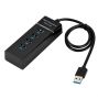 USB HUB 4 Портов с LED индикатор , 418, снимка 1