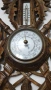 Стар резбован барометър и термометър от около 1890година, снимка 7