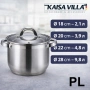Тенджера KAISA VILLA Inox с капак – предлага се в няколко размера и вместимости Код P2049, снимка 2