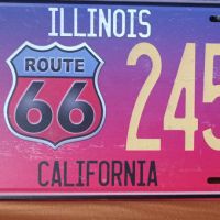 ROUTE 66-Ilinois 1926-California 1985-метална табела -тип регистрационен номер, снимка 2 - Аксесоари и консумативи - 45794276