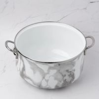 Висококачественa, издръжливa емайлиранa тенджера със стъклен капак и хромирани дръжки. , снимка 5 - Прибори за хранене, готвене и сервиране - 45209126