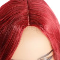 Дълга къдрава светлочервена перука Мишел, снимка 3 - Аксесоари за коса - 24901033