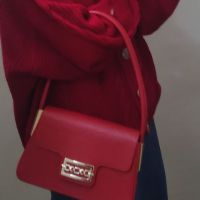 Малка дамска кожена чанта с тик-так закопчаване, снимка 2 - Чанти - 45840115