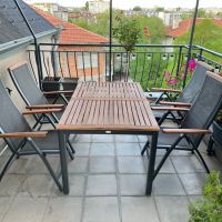 Комплект градински мебели в скандинавски стил - маса с 4 стола, снимка 1 - Градински мебели, декорация  - 45162861