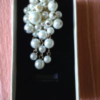Перлен комплект брошка и пръстен , снимка 5 - Бижутерийни комплекти - 45911972