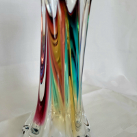 Антикварна кристална ваза Art Glass Sommerso Sanyu Япония , снимка 6 - Други ценни предмети - 45036670